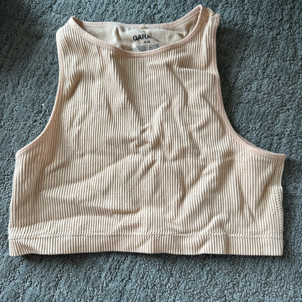 Garage Orange Ribbed Tank Top